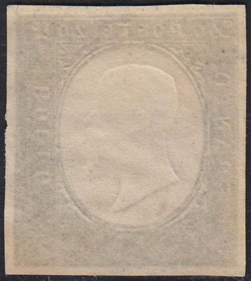 1851 - Effigy of Vittorio Emanuele II facing right, 1st issue c. 20 light blue used late 8/20/57 (2, R2 points)