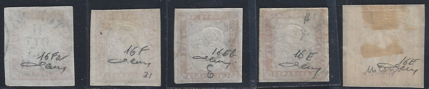 1851 - Effigy of Vittorio Emanuele II facing right, 1st issue c. 20 light blue used late 8/20/57 (2, R2 points)