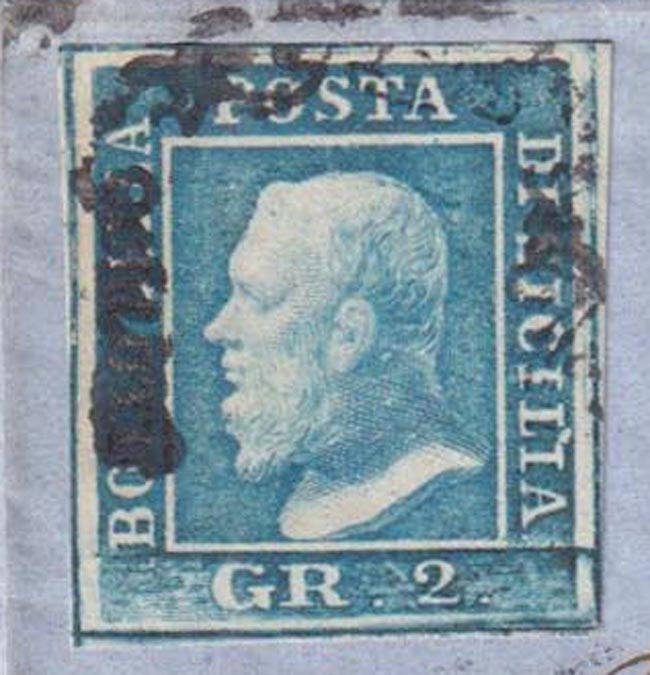 EB29 - Lettera da Palermo a Messina 31/3/60 affrancata con 2 gr. azzurro chiaro III tavola (8)