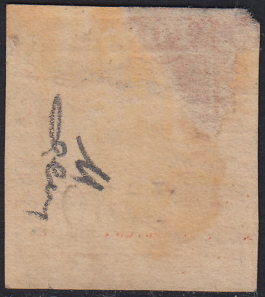 EB54 - 1859 - Effigie di Federico II di Borbone, 5 grana vermiglio II tavola carta di Palermo nuovo con gomma (11)