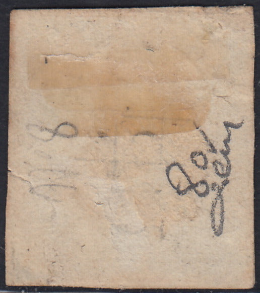 EB73 - 1854 - III emissione, c. 20 celeste usato con il c.s. di NOVARA 31/3/55 (8a)