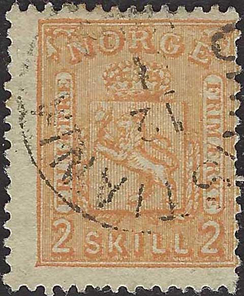 ECG114 - 1867/68 - Stemma con Leone rampante, 2s. arancio usato (12)