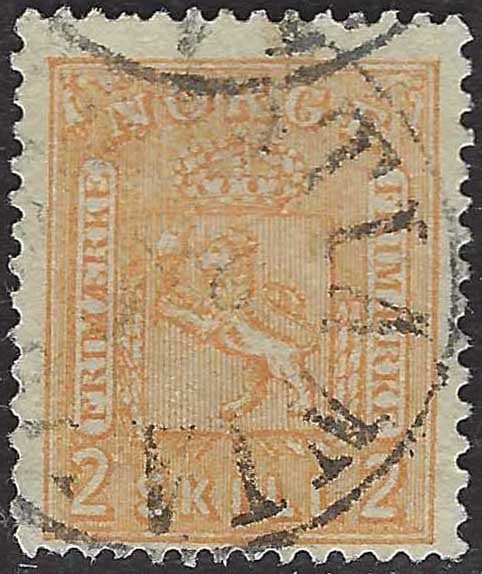 ECG115 - 1867/68 - Stemma con Leone rampante, 2s. arancio usato (12)