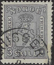 ECG116 - 1867/68 - Stemma con Leone rampante, 3s. violetto usato (13)