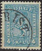 ECG119 - 1867/68 - Stemma con Leone rampante, 4s. azzurro usato (14)