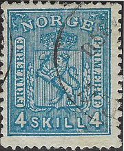 ECG120 - 1867/68 - Stemma con Leone rampante, 4s. azzurro usato (14)