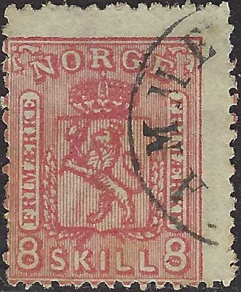ECG122 - 1867/68 - Stemma con Leone rampante, 8s. rosa usato (15)