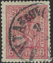 ECG123 - 1867/68 - Stemma con Leone rampante, 8s. rosa usato (15)