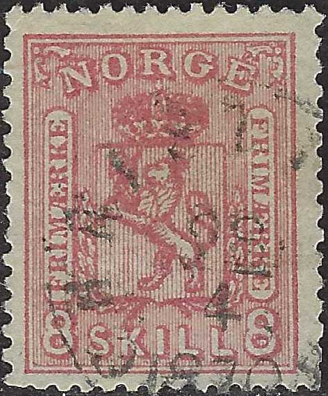 ECG125 - 1867/68 - Stemma con Leone rampante, 8s. rosa usato (15)