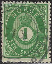 ECG126 - 1872/75 - Corno di posta ombreggiato, 1s. verde usato (16)