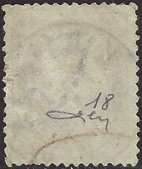 ECG128 - 1872/75 - Corno di posta ombreggiato, 3s. carminio usato (18)