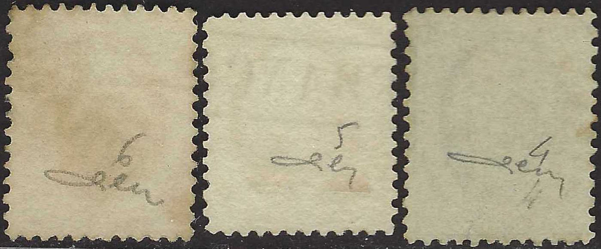 EC138 - 1864 - Effigie di Guglielmo III, emissione dentellata la serie dei tre valori usata (4/6)