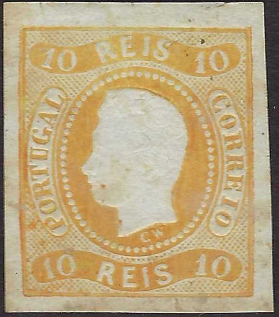 EC154 - 1866/67 - Effigie di Luigi I, 10 reis ocra usato (19)