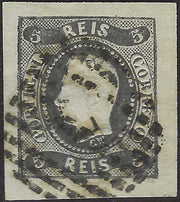 EC156 - 1866/67 - Effigie di Luigi I, 5 reis nero usato (18)