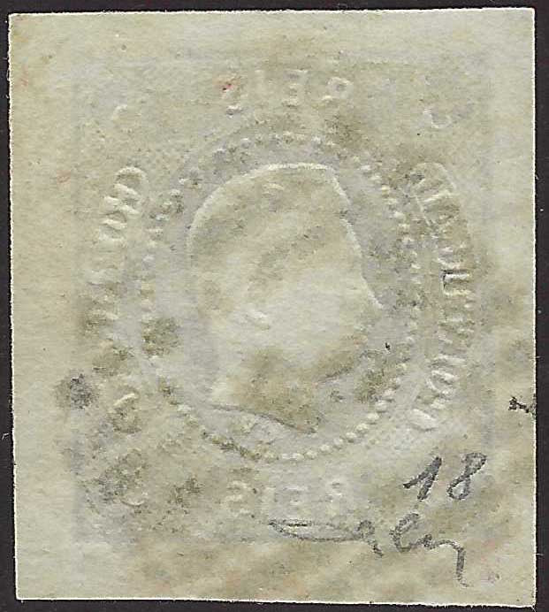 EC156 - 1866/67 - Effigie di Luigi I, 5 reis nero usato (18)