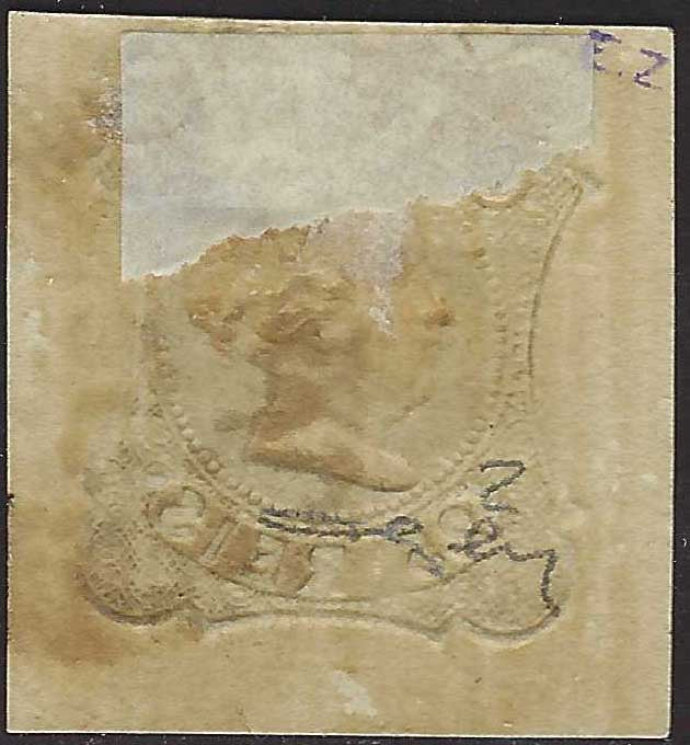 ECG165 - 1853 - Effigie di Maria II, 25 reis azzurro usato (2)