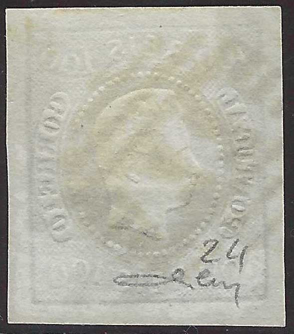 PV60_429 - 1859 - 2nd issue 2nd type 15 soldi blue used with Austrian postmark (32)