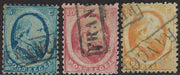 EC172 - 1864 - Effigie di Guglielmo III, emissione dentellata la serie dei tre valori usata (4/6)