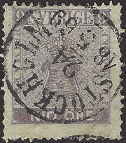 ECG181 - 1858/60 - Stemma, 9 öre violetto bruno usato (7)