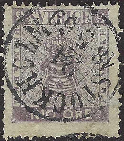ECG181 - 1858/60 - Stemma, 9 öre violetto bruno usato (7)