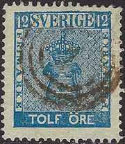 ECG183 - 1858/60 - Stemma, 12 öre azzurro usato (8)