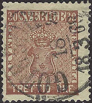 ECG188 - 1858/60 - Stemma, 30 öre bruno usato (10)
