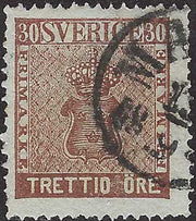 ECG189 - 1858/60 - Stemma, 30 öre bruno usato (10)