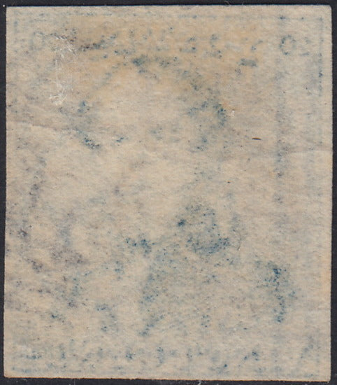 ECG201 - 1849 - Leopoldo I, filigrana "L.L.", I emissione 20c. azzurro usato (Y&T 2)