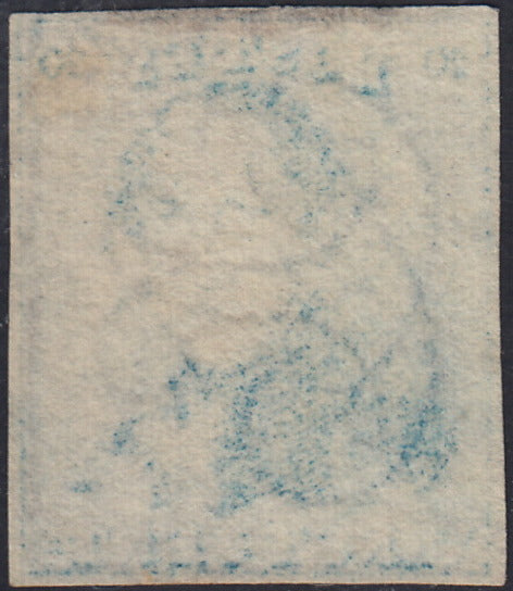 ECG208 - 1849 - Leopoldo I, filigrana "L.L.", I emissione 20c. azzurro usato (Y&T 2)