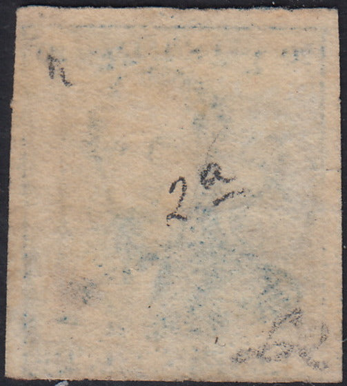 ECG24 - 1849 - Leopoldo I, Wasserzeichen "L.L.", 1. Ausgabe, die zwei verwendeten Werte (Y&T 1, 2)
