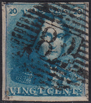 ECG24 - 1849 - Leopoldo I, Wasserzeichen "L.L.", 1. Ausgabe, die zwei verwendeten Werte (Y&T 1, 2)