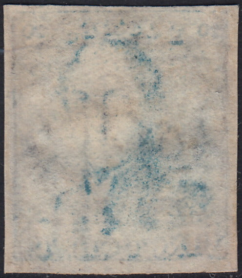 ECG24 - 1849 - Leopoldo I, Wasserzeichen "L.L.", 1. Ausgabe, die zwei verwendeten Werte (Y&T 1, 2)