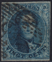 PV60_429 - 1859 - 2nd issue 2nd type 15 soldi blue used with Austrian postmark (32)