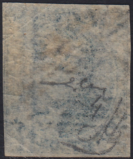 PV60_429 - 1859 - 2nd issue 2nd type 15 soldi blue used with Austrian postmark (32)