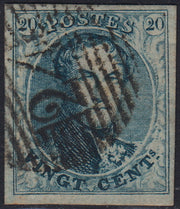 PV60_429 - 1859 - 2nd issue 2nd type 15 soldi blue used with Austrian postmark (32)