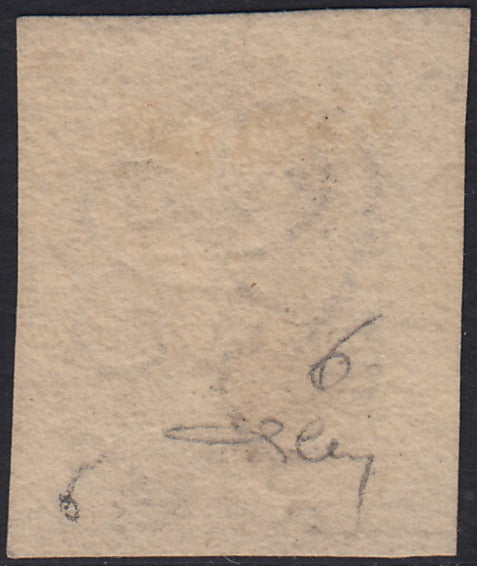 ECG24 - 1849 - Leopoldo I, Wasserzeichen "L.L.", 1. Ausgabe, die zwei verwendeten Werte (Y&T 1, 2)