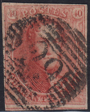 ECG24 - 1849 - Leopoldo I, Wasserzeichen "L.L.", 1. Ausgabe, die zwei verwendeten Werte (Y&T 1, 2)
