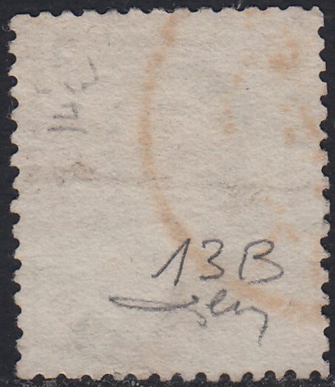 ECG236 - 1863 - Leopoldo I dentellatura 14 1/2, 5c. verde usato (Y&T 13B)
