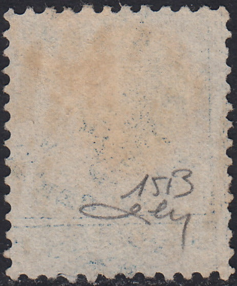ECG237 - 1863 - Leopoldo I dentellatura 14 1/2, 20c. azzurro usato (Y&T 15B)