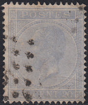 ECG239 - 1865 - Leopoldo I c. 20 azzurro usato (18)