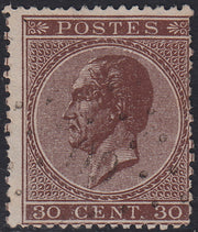 ECG241 - 1865 - Leopoldo I c. 30 bruno usato (19)
