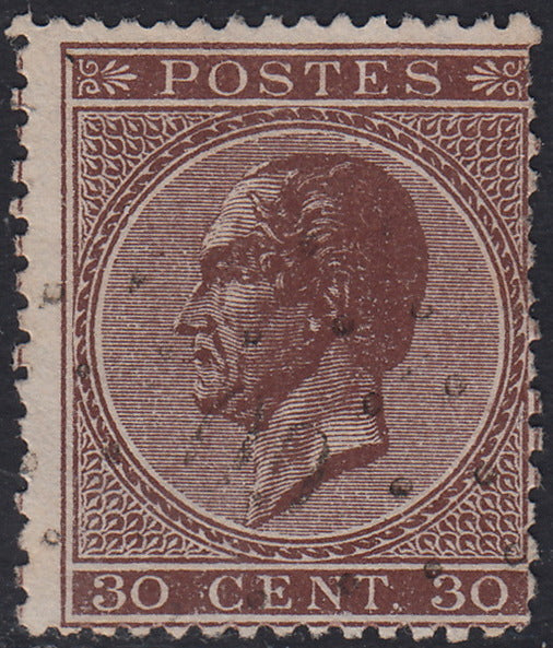 ECG241 - 1865 - Leopoldo I c. 30 bruno usato (19)