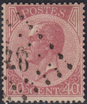 ECG242 - 1865 - Leopoldo I c. 40 rosa carminio usato (20)