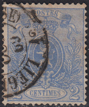 ECG249 - 1866 - Stemma, c. 2 oltremare usato (24a)