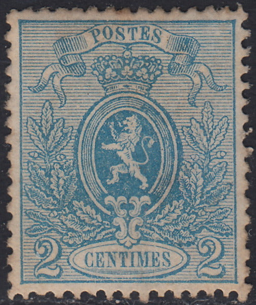 ECG250 - 1866 - Stemma, c. 2 azzurro nuovo con gomma originale (24)