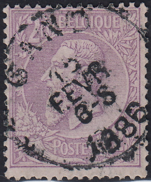 ECG24 - 1849 - Leopoldo I, Wasserzeichen "L.L.", 1. Ausgabe, die zwei verwendeten Werte (Y&T 1, 2)