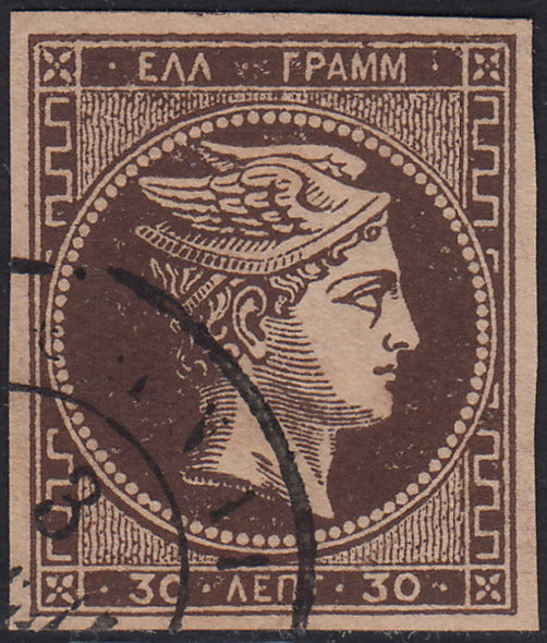 ECG70 - 1861 - Hermes, 2l. Bistro, dünnes Papier, Pariser Druck, gebraucht (2c)