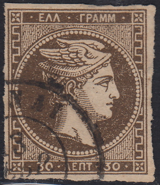 ECG70 - 1861 - Hermes, 2l. Bistro, dünnes Papier, Pariser Druck, gebraucht (2c)