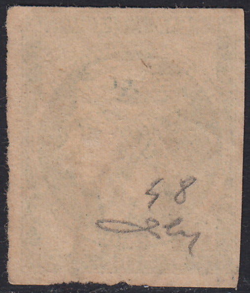 ECG328 - 1875/80 - Hermes, 5 lepta verde, tiratura di Atene su carta crema senza cifra al verso, usato (48)