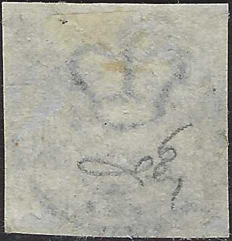 PV60_429 - 1859 - 2nd issue 2nd type 15 soldi blue used with Austrian postmark (32)